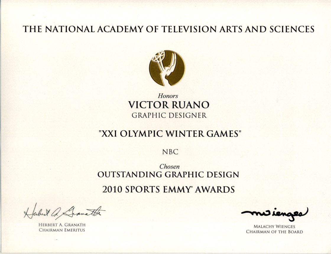 diploma-emmy-2010-victor-ruano-santasombra certificates